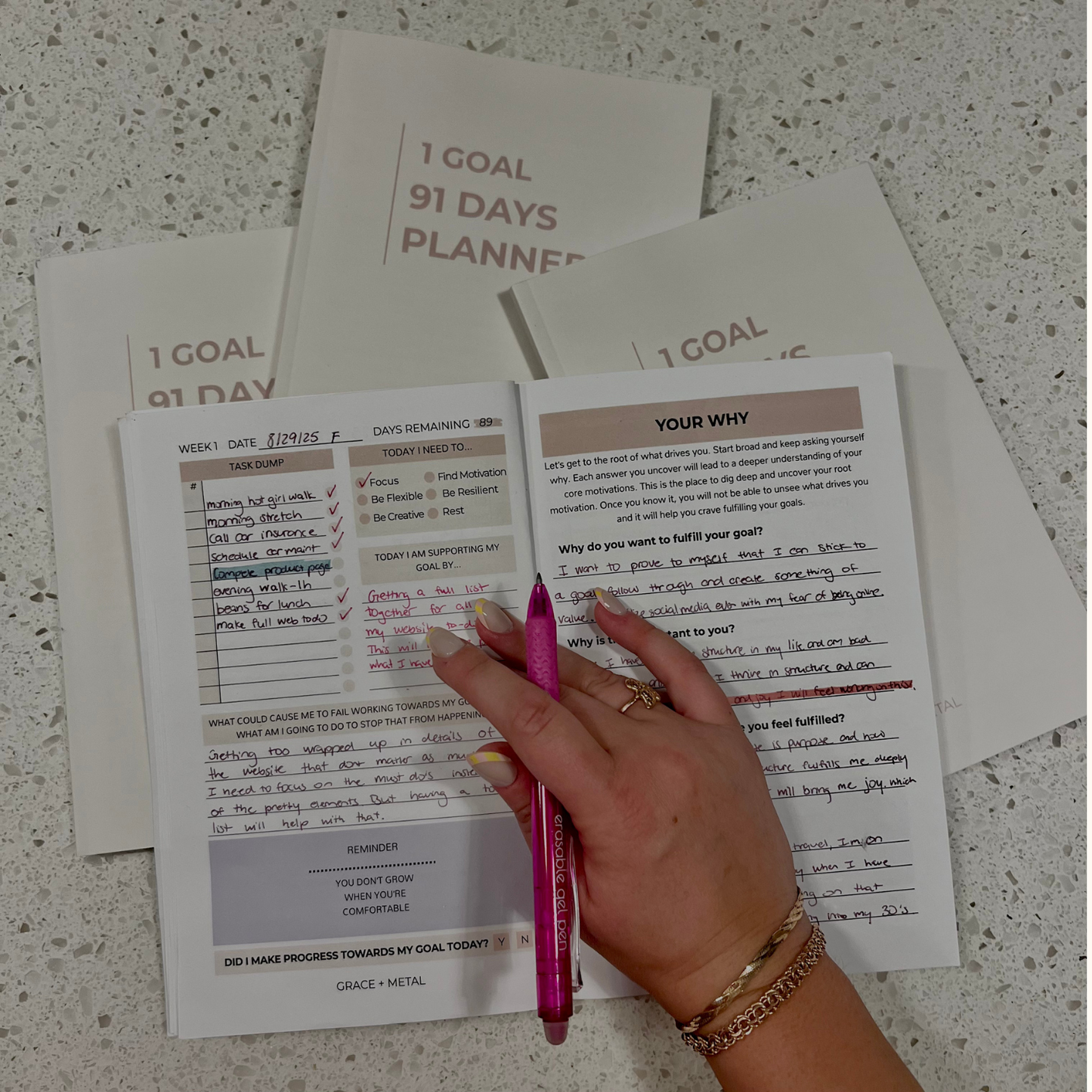 91 Day Goal Planner