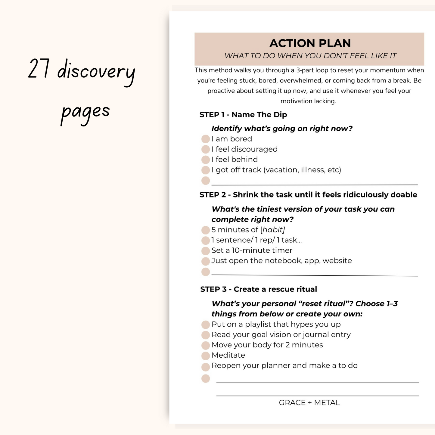91 Day Goal Planner