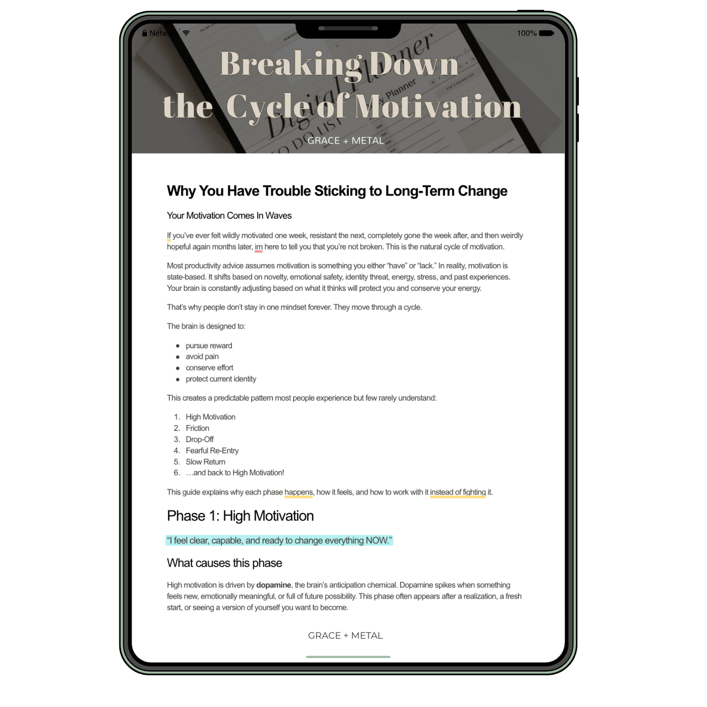 Free Guide - The Motivation Cycle