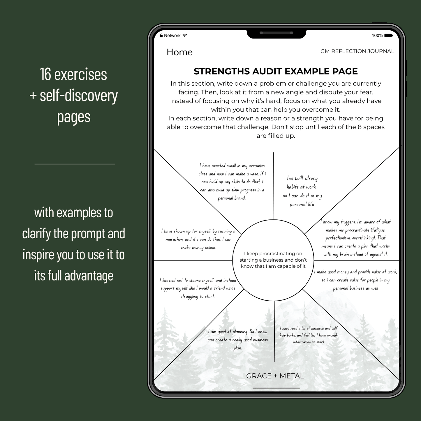 journal with self discovery exercises