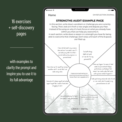 journal with self discovery exercises